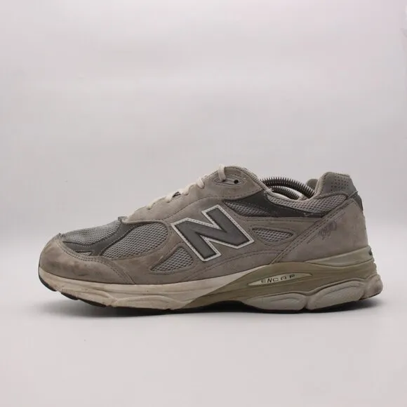 New Balance 990v3 Shoes Men’s Size 11.5 2E Gray Suede Leather USA Running Shoes
