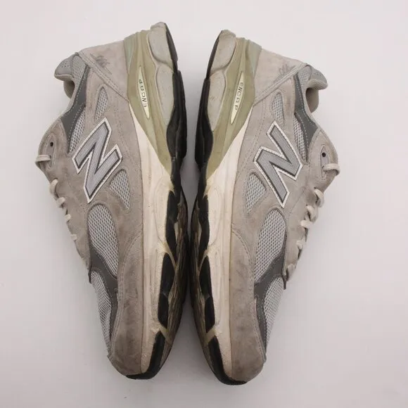 New Balance 990v3 Shoes Men’s Size 11.5 2E Gray Suede Leather USA Running Shoes