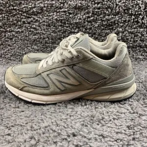 New Balance 990v5 Men's Size 9 D Grey Athletic Lace Up Shoes Sneakers M990GL5