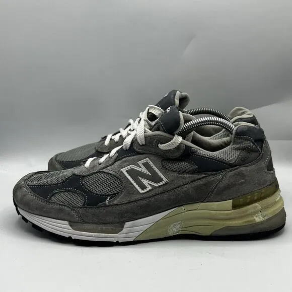 New Balance 992 Mens 9 2E Suede Grey Sneaker Shoes M992GL Made In USA