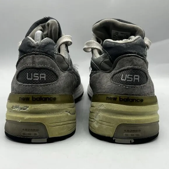 New Balance 992 Mens 9 2E Suede Grey Sneaker Shoes M992GL Made In USA