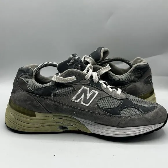New Balance 992 Mens 9 2E Suede Grey Sneaker Shoes M992GL Made In USA