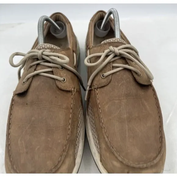 New Balance DUNHAM CAPTAIN VENTED TAUPE BOAT SHOES - MCN410TP - MEN'S SIZE 10.5