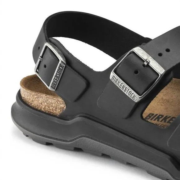 NEW BIRKENSTOCK men's milano rugged sandals in black