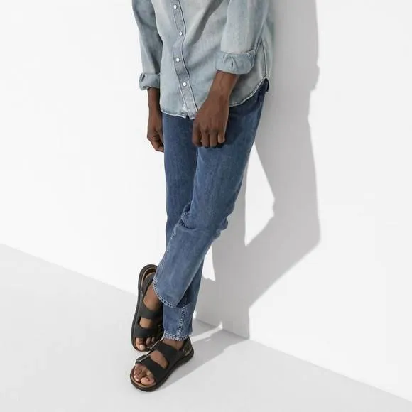 NEW BIRKENSTOCK men's milano rugged sandals in black