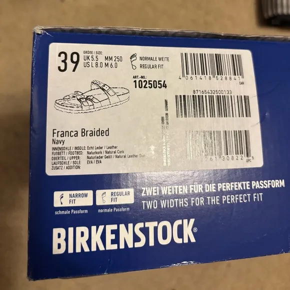 NEW Birkenstock Women's Franca Blue Sandals EU 39 / US 8