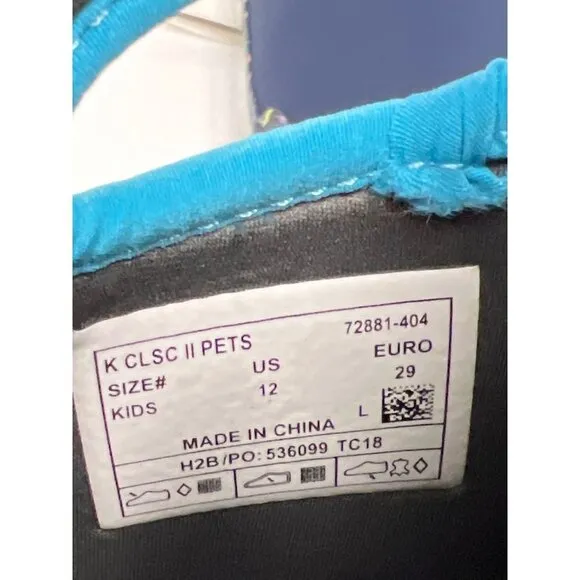 NEW! BOGS Classic II Pets Dog Blue Waterproof Pull On Rain Boots Kids Size 12