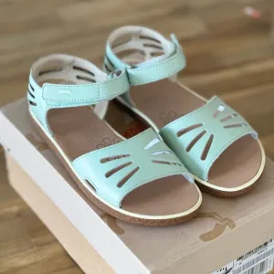 NEW CAMPER MIKO KIDS  green satin SANDALS