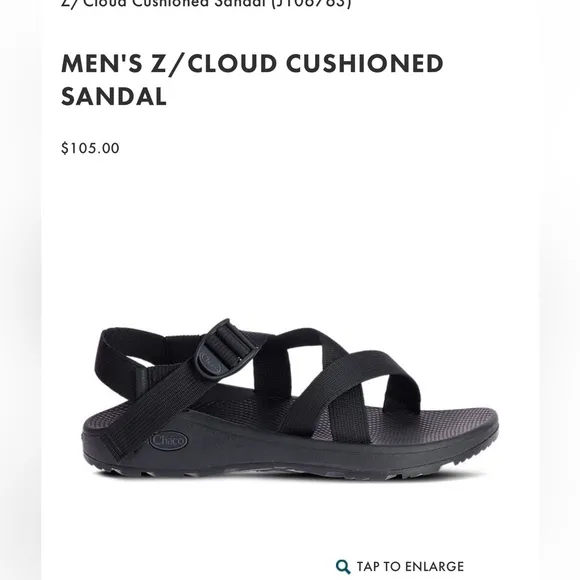 NEW Chaco men’s z cloud cushioned black outdoor sandals men’s size 11