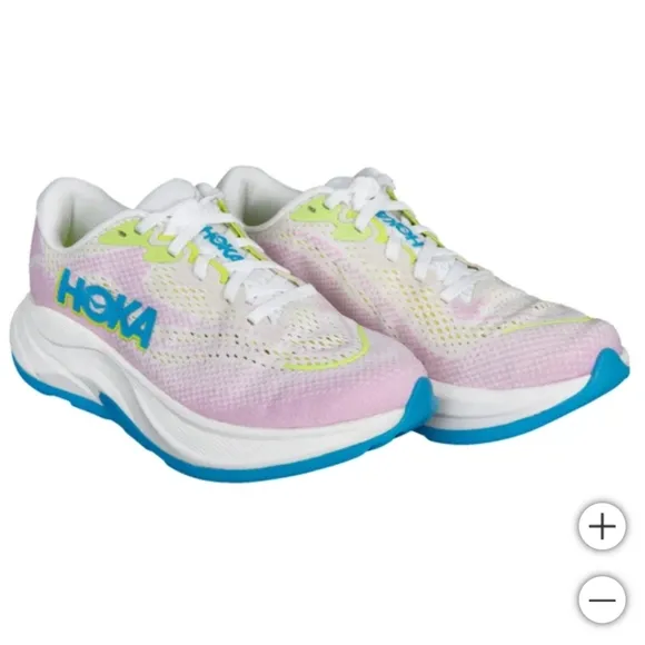 New! HOKA Women's Girls Running Shoes Rincon 4 Shoes - Frost/Pink Size 7.5 NIB!!