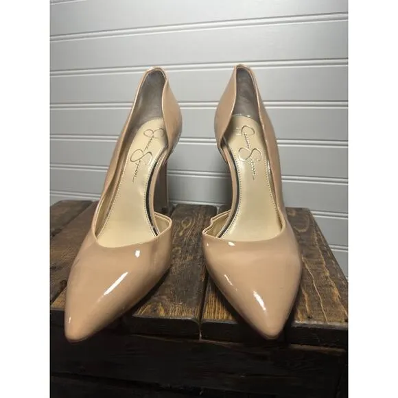 NEW Jessica Simpson Stiletto Slip On D'Orsay Pump Heels Paryn Pointed Toe Dressy