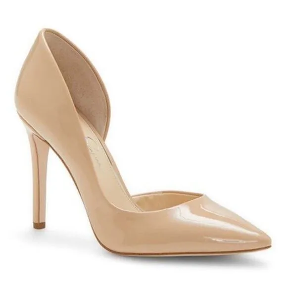 NEW Jessica Simpson Stiletto Slip On D'Orsay Pump Heels Paryn Pointed Toe Dressy