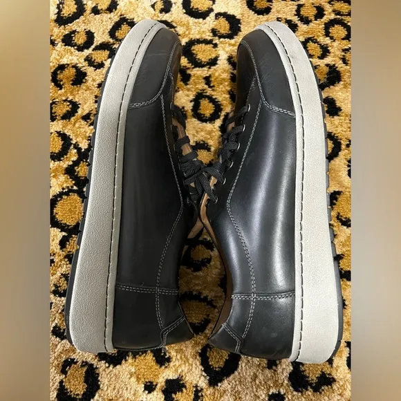 New Josef Seibel David 03 black leather‎ lace up sneaker. size 46 US 12.  NWOB