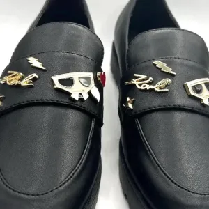 NEW Karl Lagerfeld Paris for Womens Loafers shoes Black color Size 9M