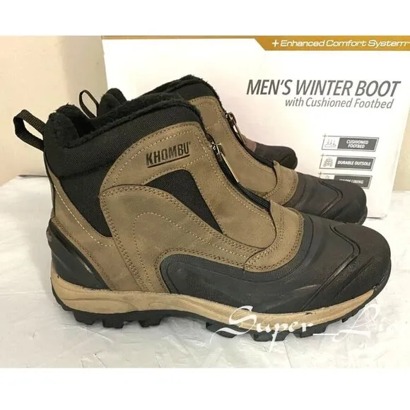 NEW Khombu Men's Cliff Winter Boots with Cushioned Footbed