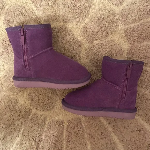New Kookaburra UGG Purple Bow Victoria Mini Baby Toddler Winter Boots NWOT 5