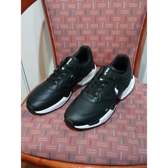 New Men's 11 POLO RALPH LAUREN JOGGER ATHLETIC SHOES COLOR BLACK.