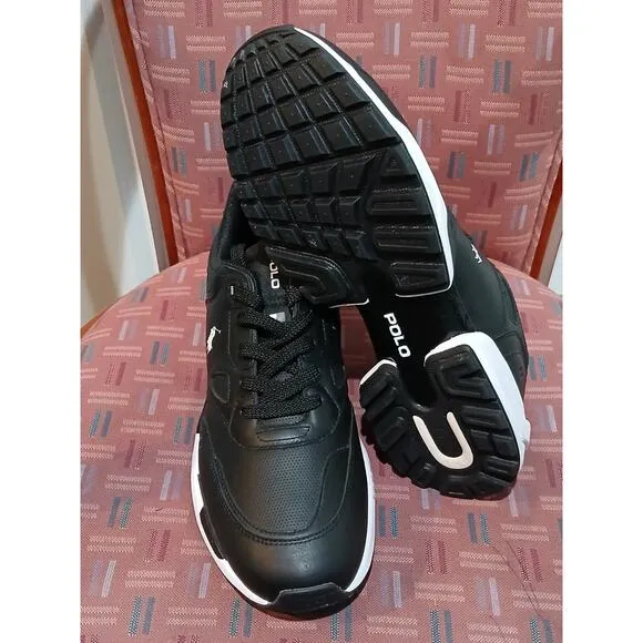 New Men's 11 POLO RALPH LAUREN JOGGER ATHLETIC SHOES COLOR BLACK.