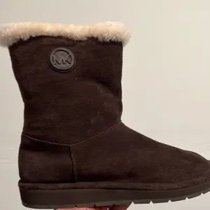 New Michael kors MK Shearling Winter Bootie Ankle boots suede sheep fur brown