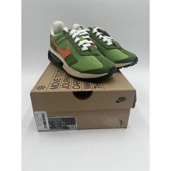 NEW Nike AIR MAX PRE-DAY LX Men's Athletic Shoes Green Orange US Size 4 NIB