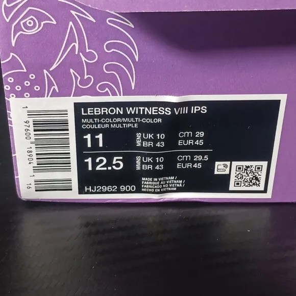 NEW Nike LeBron Witness 8/VIII IPS‎ Sneakers Multicolored Size 11