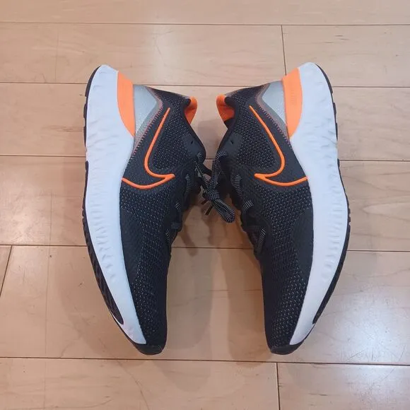 New No Box Nike Mens Renew Run Black Total Orange Running Shoes CK6357-001 Sz 12