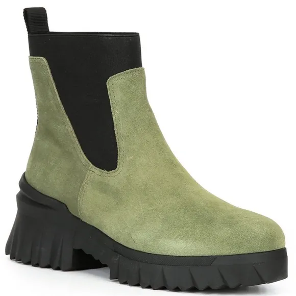 NEW Nurture Denali Green Black suede water resistant winter boot women size 8