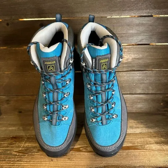 New NWOB Womens Asolo Falcon GV GTX Blue Outdoor Hiking Ankle Boots Size 8.5‎ M