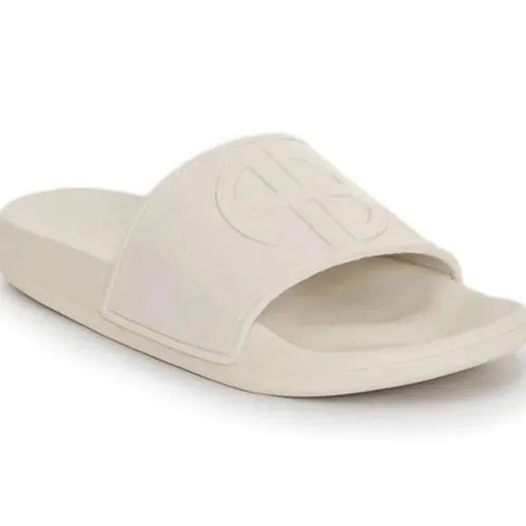 NEW NWT Anine Bing Isla Slide Sandals 39 or 8.5 sand color