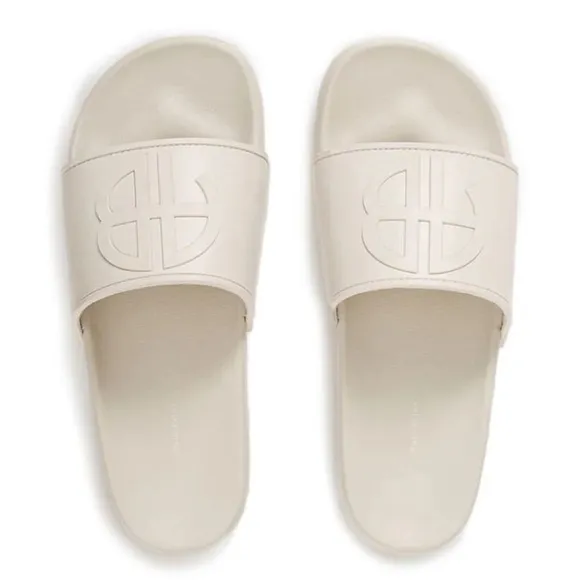 NEW NWT Anine Bing Isla Slide Sandals 39 or 8.5 sand color