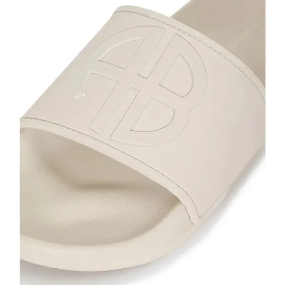 NEW NWT Anine Bing Isla Slide Sandals 39 or 8.5 sand color