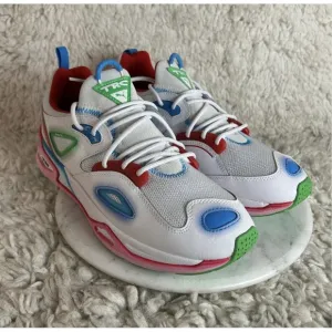 New Puma Running Shoes White TRC Blaze Neon Sneakers Size 11