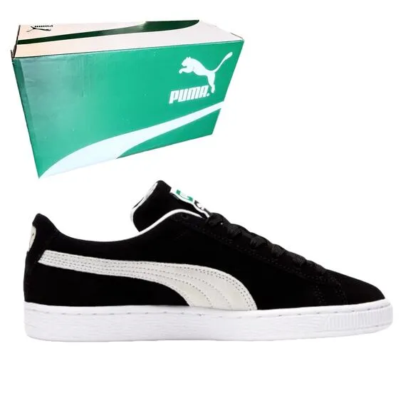 NEW PUMA Suede Classic XXI SNEAKERS Men's US 14 Black &amp; White Shoes In BOX
