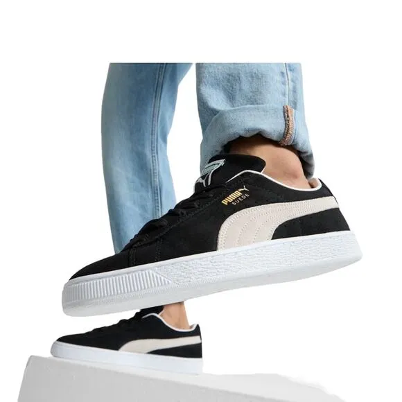 NEW PUMA Suede Classic XXI SNEAKERS Men's US 14 Black &amp; White Shoes In BOX