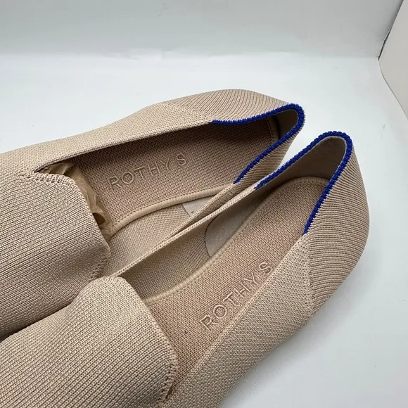 NEW Rothy’s The Loafer Round Toe Knit Shoes in Ecru Women’s Sz 5.5