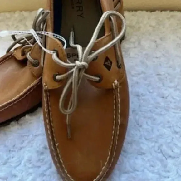 NEW Sperry Topsiders Leeward Boat Shoes 2 Eye Sahara Tan Men’s Sz 13 NWT