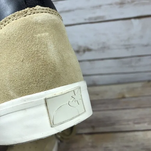 NEW The Hundreds Skateboarding Suede lace Up Shoes Mens Size 12 Athletic Beige