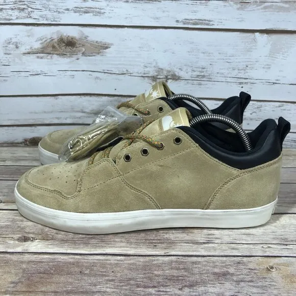 NEW The Hundreds Skateboarding Suede lace Up Shoes Mens Size 12 Athletic Beige