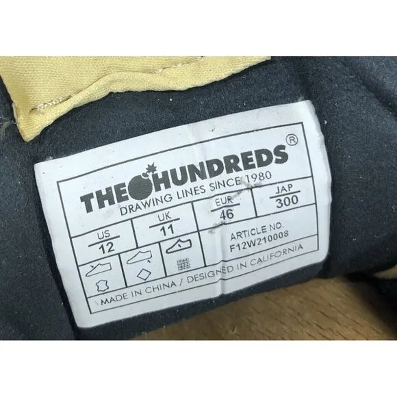 NEW The Hundreds Skateboarding Suede lace Up Shoes Mens Size 12 Athletic Beige