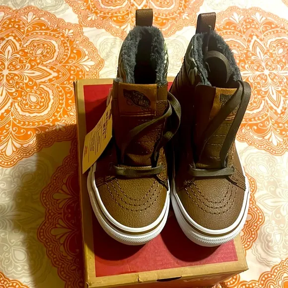 New vans sk8 Mte toodler leather shoes 10.5