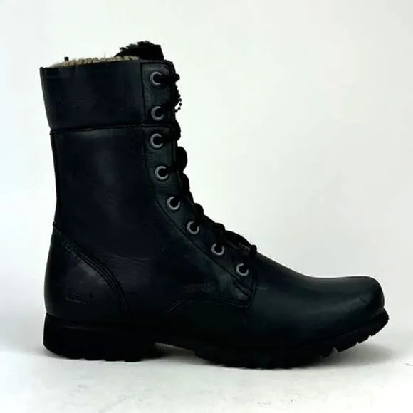 New Women Caterpillar CAT Winter Alexi Combat Black Ankle Boots US 7.5 /EU 38.5