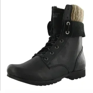 New Women Caterpillar CAT Winter Alexi Combat Black Ankle Boots US 7.5 /EU 38.5