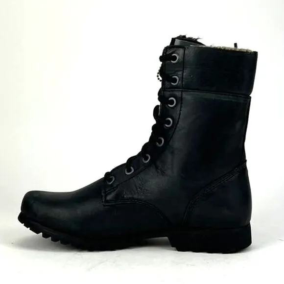 New Women Caterpillar CAT Winter Alexi Combat Black Ankle Boots US 7.5 /EU 38.5