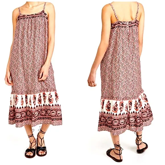 NEW Xirena Dakota Henna Dress Multicolored Sleeveless Pockets SZ Small