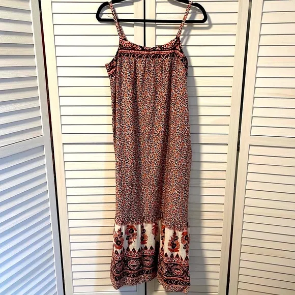 NEW Xirena Dakota Henna Dress Multicolored Sleeveless Pockets SZ Small