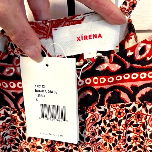 NEW Xirena Dakota Henna Dress Multicolored Sleeveless Pockets SZ Small
