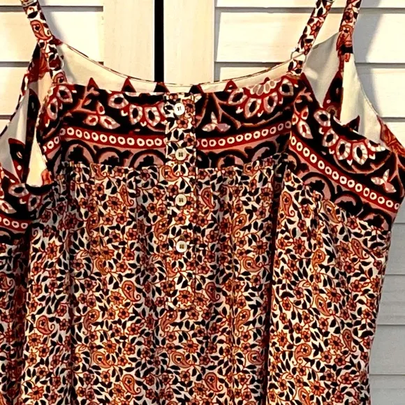 NEW Xirena Dakota Henna Dress Multicolored Sleeveless Pockets SZ Small