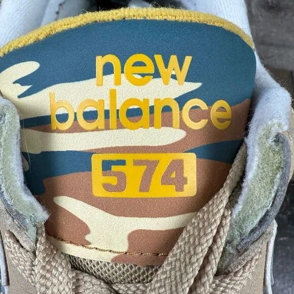 New Balance 574 Mens Size 14 Incense Camo Athletic Running Shoes Tan ML574PA2