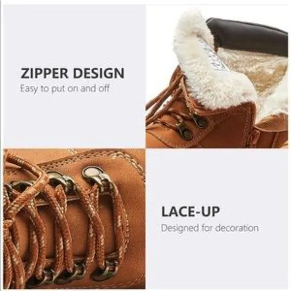 NEW Snow Boots Anti-Slip Hiking Boots Warm Fur lining