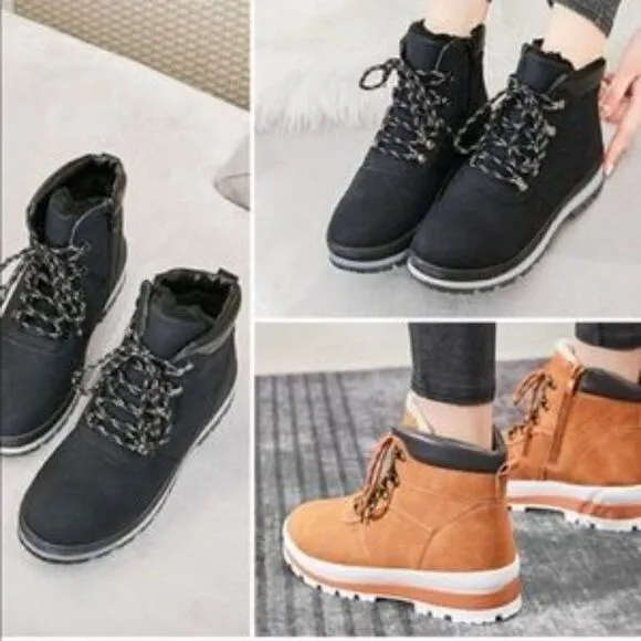 NEW Snow Boots Anti-Slip Hiking Boots Warm Fur lining